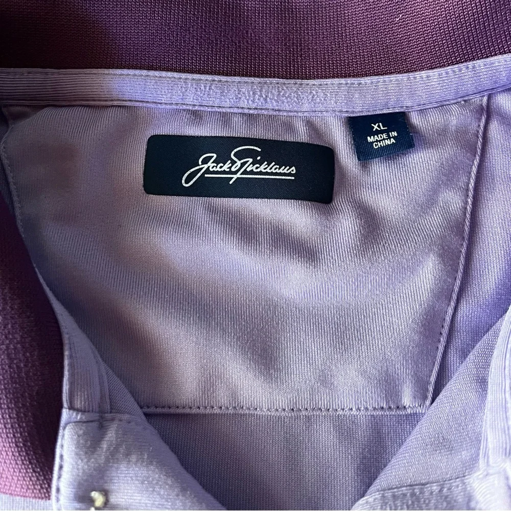Jack Nicklaus Golf Purple Striped‎ Polo Shirt Men’s Size XL
